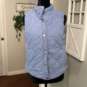 Top it off. Quilted Reversible Vest, Ladies, Arctic Blue,